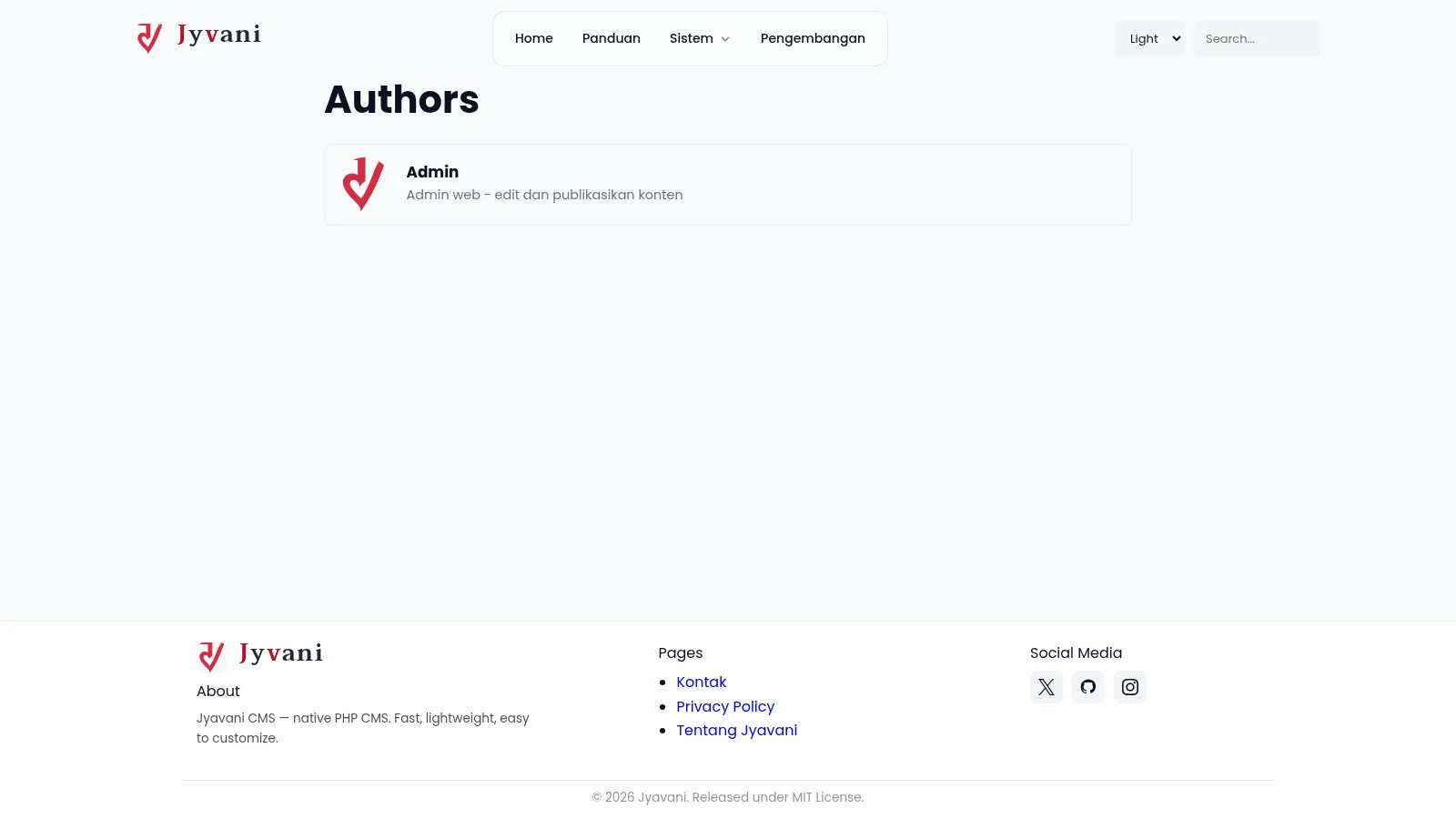 Default theme author index on desktop