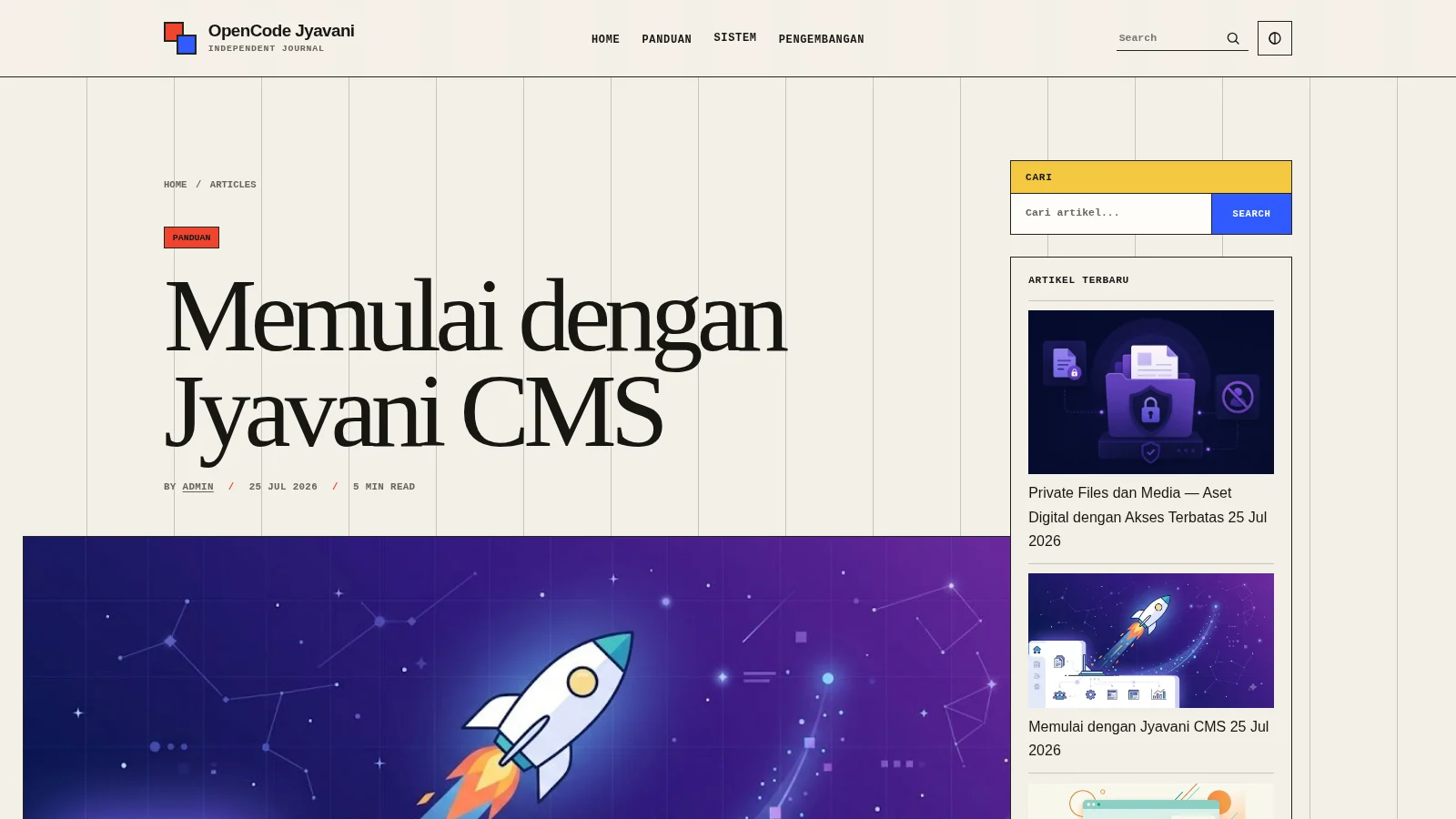 Adam theme single post on desktop